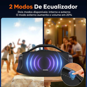 Kit Caixa de Som Bluetooth 200W 39000mah EQ IPX6 DRa-909 Exclusiva (SOMENTE HOJE🔥)