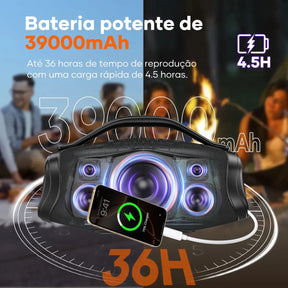 Kit Caixa de Som Bluetooth 200W 39000mah EQ IPX6 DRa-909 Exclusiva (SOMENTE HOJE🔥)
